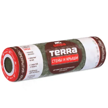 Минеральная вата URSA ТЕRRA 37PN 1220х6000х100мм 0,732м3 7,32м2