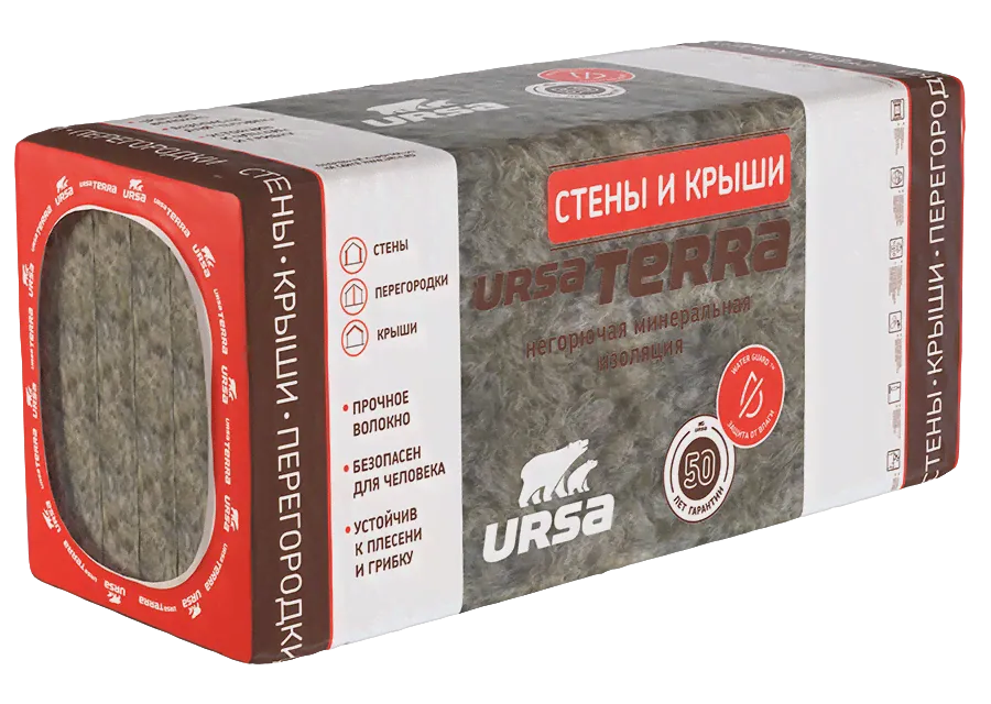 URSA TERRA 36 PN Стены и крыши 1250x610x50