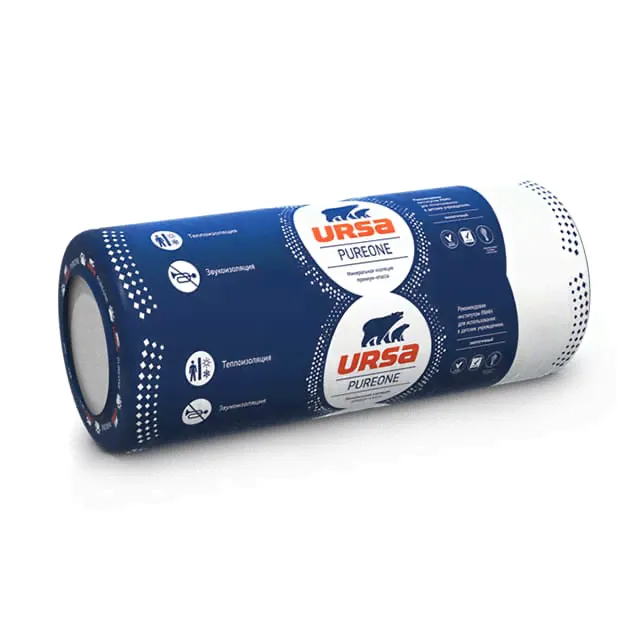 Утеплитель Ursa минеральный (стекловолокно) PureOne 37RN 10000*1200*50 мм 24.00м2